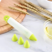 Kit de Herramientas para Decorar Pasteles, Bolígrafos Decorativos de Silicona para Repostería, Galletas, Chocolate y Crema, para el Día del Padre y San Valentín