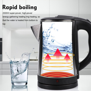 2.3L 2000W Precio barato Acero inoxidable Caldera de agua rápida electrodomésticos de cocina inteligentes existencias juego de Hervidor eléctrico para hotel - Product Image 3