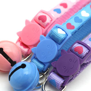 Fabricante al por mayor Lollipop amor patrón rosa azul púrpura gato Collar con forma de gato cerradura - Product Image 3