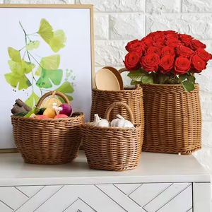 Cesta de Mimbre Hecha a Mano Personalizada para Recuerdos de Boda, Cesta Delantera para Bicicleta, Cesta Decorativa para el Hogar - Product Image 1