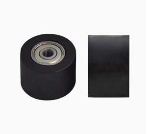 Roda Bantalan Berlapis Poliuretan PU Roda Karet Baru Roda Pemandu Katrol untuk Sabuk Konveyor Ritel Mesin Dayung Roda Tekan - Product Image 3