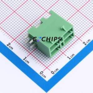 DB2ERHBG-3.81-2*2P-GN Plug-in Terminal Block Bent Lead Through Hole,P=3.81mm Board-to-Board / Socket - Closed Snap Fixing 2x2P - Product Image 1
