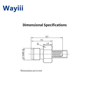 Wayiii SMA-C-K-1.5 HF-Buchse Weiblicher Steckverbinder Kompatibel mit RG316/RG174 Kabeln 6GHz - Product Image 6