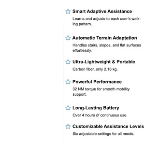 Carbon Fiber AI Exoskeleton Robot for Sale Electric Powered Suit Lightweight Hiking Walk & Climb Sport Robot Assistance for Legs - Product Image 3