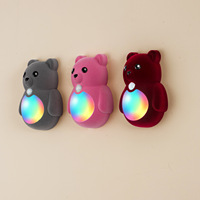 Petite lampe murale en forme d'ours, fixation magnétique, sans câblage, sans perçage, lampe murale à induction, type rechargeable, détection de présence humaine