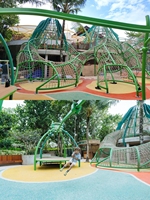 Équipement de jeu en filet arc-en-ciel pour enfants en plein air, fabricant de structures de jeux pour parcs d'attractions