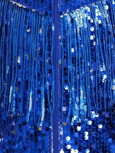 8-14 Kids Boys Glittery <b>Sequin</b> <b>Jacket</b> Fringe Coat Outerwear For Jazz Dance Cowboy Party Stage Performances Festive Dance Costume - Product Image 5