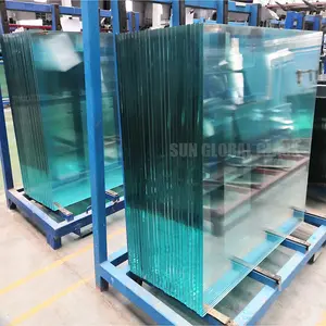 Tempered Fluted Glass 8mm 12mm Thk Ultra Clear Glass Heat Strengthened Tempered Glass Low-e Coating