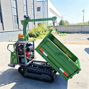 Minidumper de orugas de 0.8T con grúa, volquete hidráulico compacto sobre orugas para agricultura y granjas - ¡Gran oferta! - Product Image 4