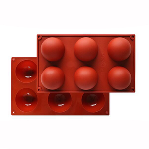 <span class=keywords><strong>Moule</strong></span> à gâteau en silicone, rectangulaire écologique 6 cavités, sphère demi-cercle, 6 trous, grande hémisphère, cuisson en forme de dôme, pour chocolat - Product Image 3
