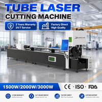 Machine de découpe laser à fibre de type tube CNC 3000W CE pour acier inoxydable 304, acier au carbone, tubes, avec table de travail automatique