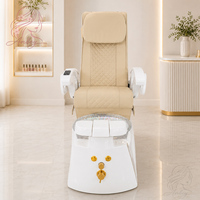 Fauteuil de pédicure spa Whirlpool avec bassin pour les pieds, massage, en cuir PU, avec siège mobile