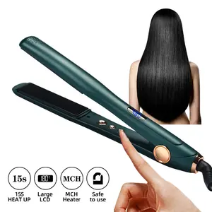 Professional 2 In 1 Mini Hair Curler Thermostatic Fast Heat Flat Iron Curling Iron Hair Straightener For Salon
