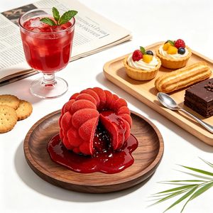 Moule à gâteau en silicone antiadhésif LFGB Platinum sans BPA, 6 cavités en forme de framboise, pour mousse au chocolat - Product Image 3