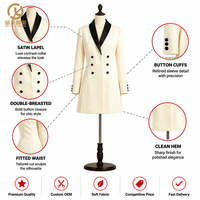 Robe Blazer Élégante pour Femme avec Revers en Satin pour Tenue de Bureau, Soirée ou Affaires – Fabrication Sur Mesure, Vente en Gros, Vêtements OEM ODM