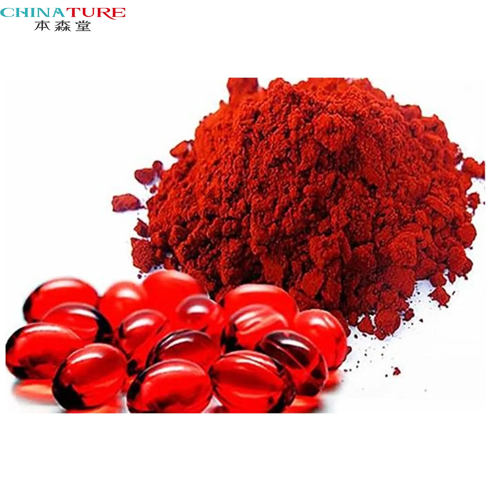 Dark Red Crystal Powder Remove Nitrogen Dioxide Haematococcus Pluvialis Extract Astaxanthin Powder 2%
