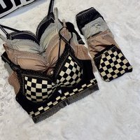 Sujetador push-up de estilo puro con pedrería, inalámbrico, para realzar el busto pequeño, con soporte para el pecho, diseño para mujer