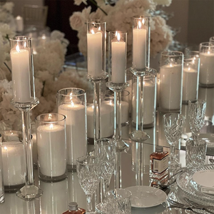 Wholesale Wedding Glass Tube Candlestick Crystal Votive <strong>Tealight</strong> Candle <strong>Holders</strong> Set of 3 - Product Image 5