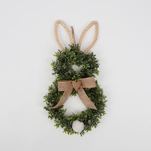 मीकुहुनघई गर्म कृत्रिम ईस्टर बंनी पुष्पचक्र वसंत ऋतु सामने के दरवाजे फांसी की सजावट के - Product Image 1