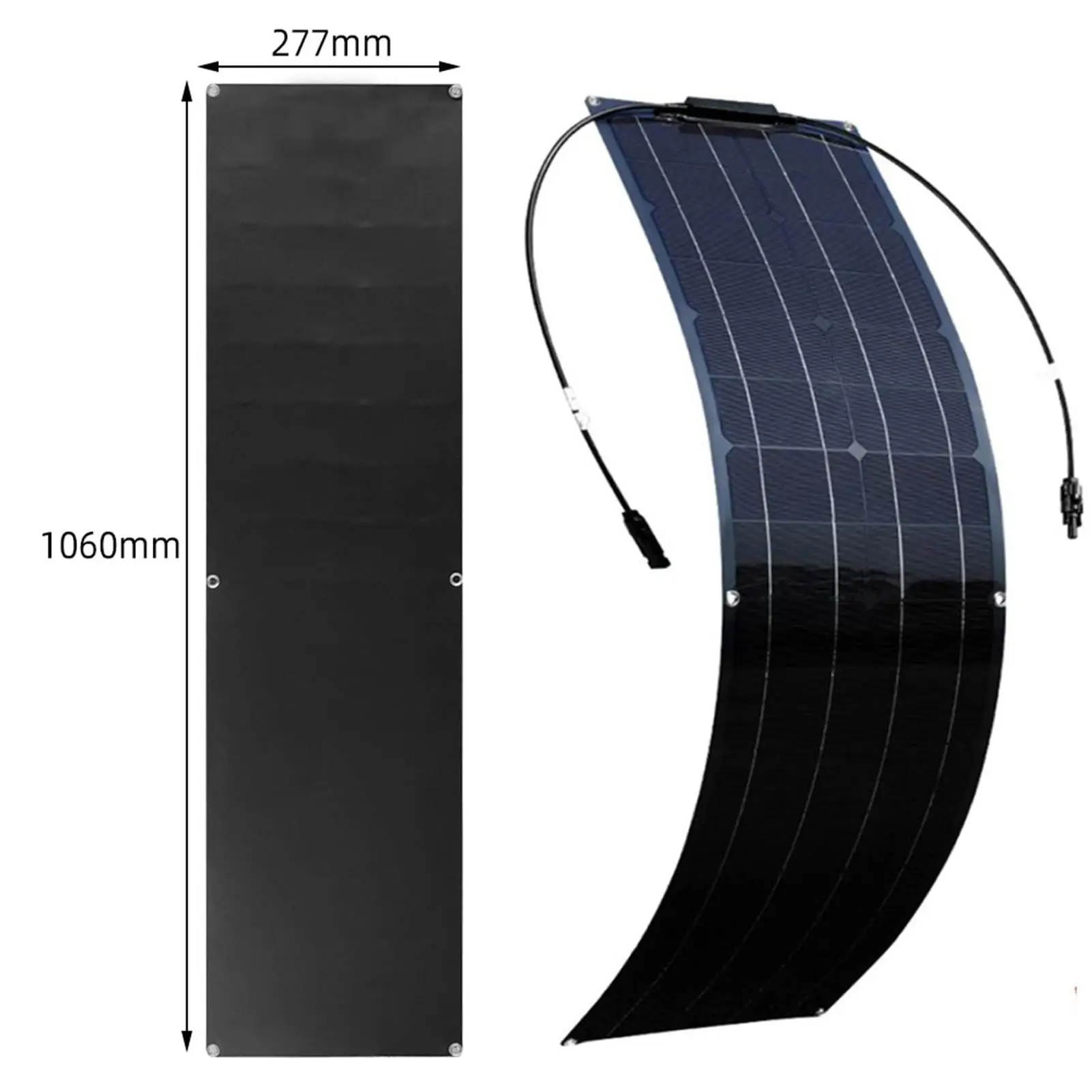 Fotovoltaica preto completo 50w 100w 18v alta eficiência flexível painel solar preço Paquistão para rv boating camping tenda