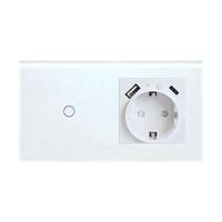 Interruptor Inteligente Zigbee3.0 Tipo 157 Estándar Europeo, Enchufe Inteligente con Control por Voz Alice, Control Remoto Personalizable para Interruptor Inteligente