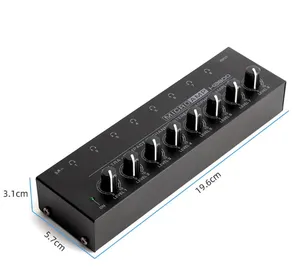 8 Kanaals Hoofdtelefoon Versterker Audio Ha800 Stereo Amp Microamp Versterker Voor Muziek Mixer Opname Ultra-Compacte Geluidsversterker