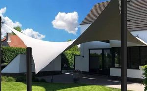 Poteaux de voile d'ombrage réglables <span class=keywords><strong>en</strong></span> acier robuste avec vis d'ancrage au sol <span class=keywords><strong>pour</strong></span> voiles d'ombrage de patio, de jardin et de piscine <span class=keywords><strong>en</strong></span> extérieur - Product Image 4