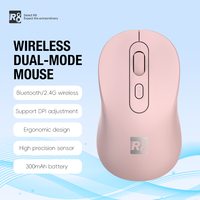 OEM ODM Kustom Mouse Kantor Nirkabel Dual Mode Isi Ulang Senyap untuk PC Notebook Laptop