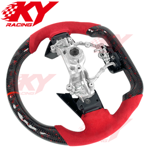 Auto <b>Interior</b> <b>Accessories</b> for Subaru 2015-2019 WRX STI BRZ Forester Legacy Carbon Fiber Suede Grips Sport Style Steering Wheel - Product Image 3