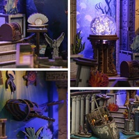 Maison de poupée miniature à construire soi-même pour enfants, kit de construction de maison miniature avec un design d'intérieur détaillé