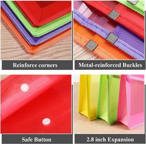 Carpeta de Archivos de Plástico A4 de Alta Calidad con Bolsillo para Etiquetas y Botón a Presión, Carpeta Expandible para Documentos, Carpetas Transparentes para Documentos - Product Image 3