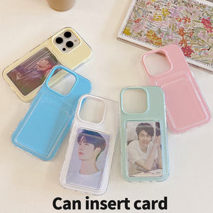 Custodia per <span class=keywords><strong>iPhone</strong></span> con slot per carte e tasca portafoto, colorata, per <span class=keywords><strong>iPhone</strong></span> 17 16 Pro Max 15 14 13 Pro 12 11 - Product Image 2