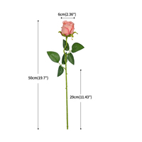 Künstliche Rosenblüten Langstielige Seidenrosen für DIY Hochzeitssträuße, Tischdekoration und Heimdekoration