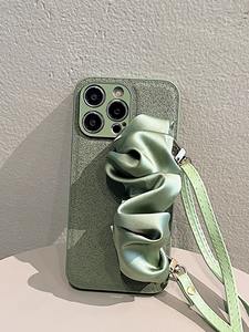 Dragonne écharpe en soie verte pour <span class=keywords><strong>Iphone</strong></span> 15 étui de téléphone <span class=keywords><strong>cordon</strong></span> bandoulière pour Iphone14 <span class=keywords><strong>13</strong></span> 12promax <span class=keywords><strong>coque</strong></span> dure femme - Product Image 4