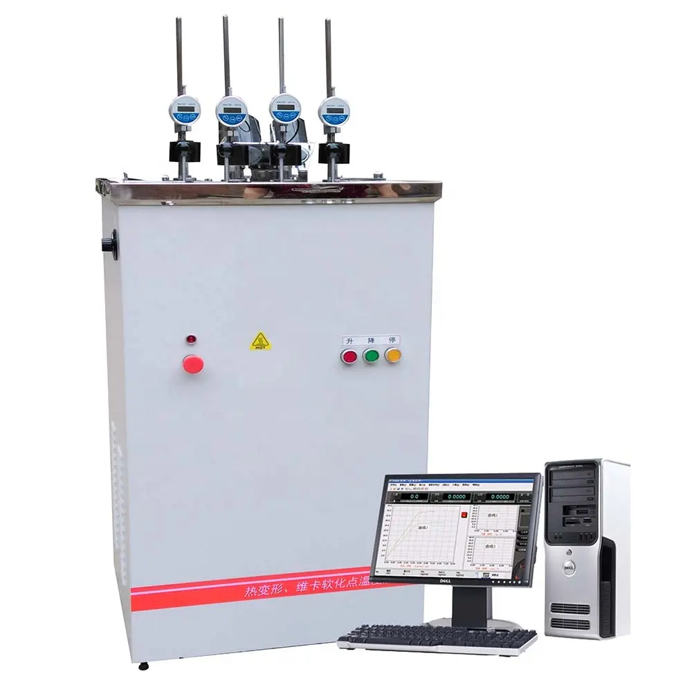 XRW-300CL-4 Heat Deflexão e Vicat Amaciamento Temperatura Tester Com Sistema De Controle Avançado