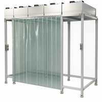 Cabine de travail modulaire à flux laminaire portable en acier inoxydable avec filtre HEPA pour salle blanche, pour usage en laboratoire pharmaceutique