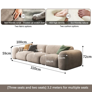 Juego <span class=keywords><strong>de</strong></span> Sofás Modulares Seccionales Modernos con Estructura <span class=keywords><strong>de</strong></span> Tela Nordic Beauty para Oficina, Salón <span class=keywords><strong>de</strong></span> Belleza y Sala <span class=keywords><strong>de</strong></span> Espera - Product Image 2