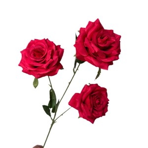 Flores Artificiales de Gardenia y Rosa de Seda, Hechas a Mano, con 3 Cabezas, para Decoración de Bodas y Hogar - Product Image 5