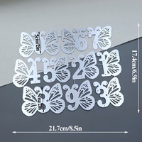 Numero di forma a farfalla 5cm numeri di metallo taglio muore per fare qualsiasi parola fustelle goffratura stencil per Scrapbooking fai da te