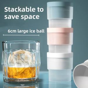 Moule à glaçons en silicone en gros, grande forme sphérique, qualité alimentaire, plateau rond, gadgets de bar, accessoires de cuisine, moule de fabrication - Product Image 5