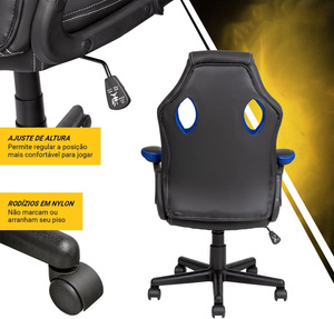 <span class=keywords><strong>Fauteuil</strong></span> <span class=keywords><strong>Gamer</strong></span> de <span class=keywords><strong>Luxe</strong></span> Moderne à Faible MOQ, Qualité Supérieure 2026, <span class=keywords><strong>Fauteuil</strong></span> Informatique Pivotant, Meilleur <span class=keywords><strong>Fauteuil</strong></span> de Jeu Professionnel pour Adultes en Noir et Bleu - Product Image 4