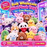 Peluches en vrac pour machine à griffes, mini animaux en peluche, mélange d'animaux non rembourrés, poupées de dessins animés et d'anime pour prix de jeux d'arcade