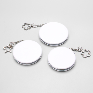 <span class=keywords><strong>Miroir</strong></span> compact rond personnalisable avec <span class=keywords><strong>porte</strong></span>-clés, <span class=keywords><strong>miroir</strong></span> de maquillage pliable double face - Product Image 1