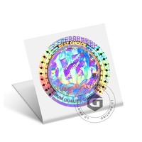 Autocollants holographiques personnalisés avec code QR, étiquettes holographiques imprimées pour l'authentification de la marque
