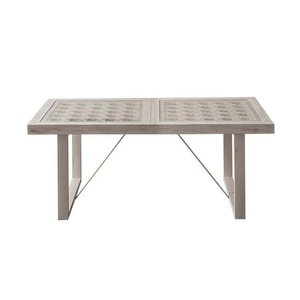 Mesa de Comedor Rectangular con Tapa de Vidrio Templado, Mueble Multiusos para Sala de Estar - Product Image 5