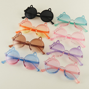 Gafas de Sol Redondas <span class=keywords><strong>para</strong></span> Niños, Nuevas y Lindas con Forma de Gato, Color Caramelo, Decorativas <span class=keywords><strong>para</strong></span> Niñas, Modernas y Elegantes - Product Image 2