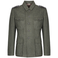 Tunique de terrain allemande personnalisée avec logo, 100 % laine, reproduction d'uniformes d'extérieur, équipement de défense personnel confortable