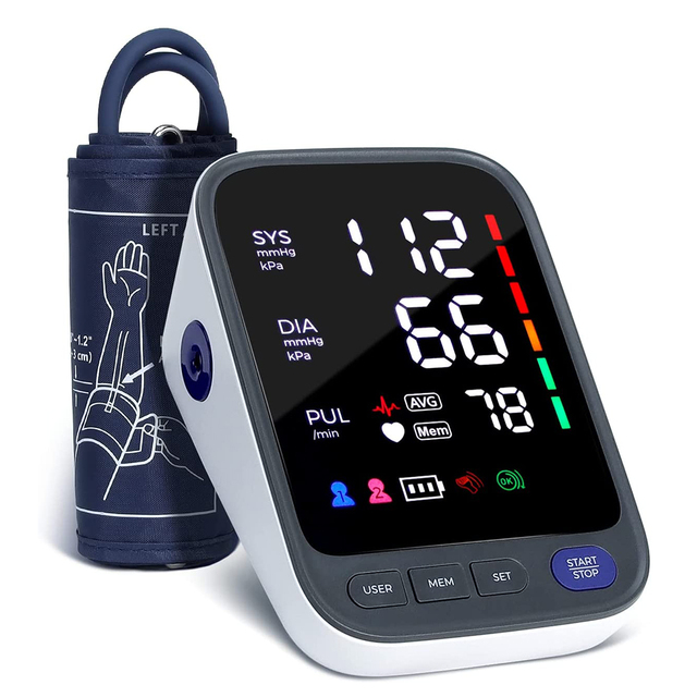 Dropshipping Factory Wholesale Price High Quality Digital Blood Pressure Monitor 2x120groups Led Display Removable Battery