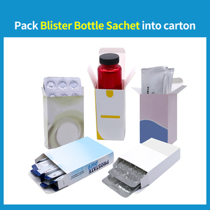 Hoàn Toàn Tự Động Dọc Chai Nhỏ Ống Cartoner Bao Bì Vỉ Tấm Sachet Cartoning Hộp Đóng Gói Giá Máy - Product Image 2