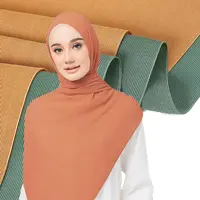 Mini hijab plissado personalizado, mini design de hijab com 20 cores, padrão de chiffon, xale, malásia, hijab plissado